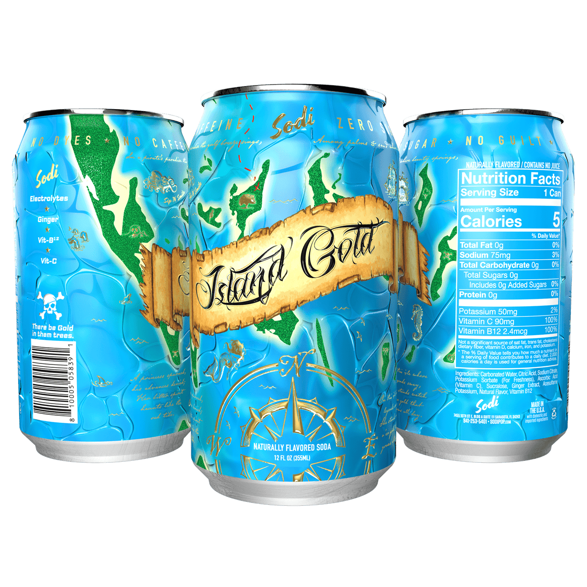 Steel Supplements Supplement Island Gold Case of 12 Cans Sodi...