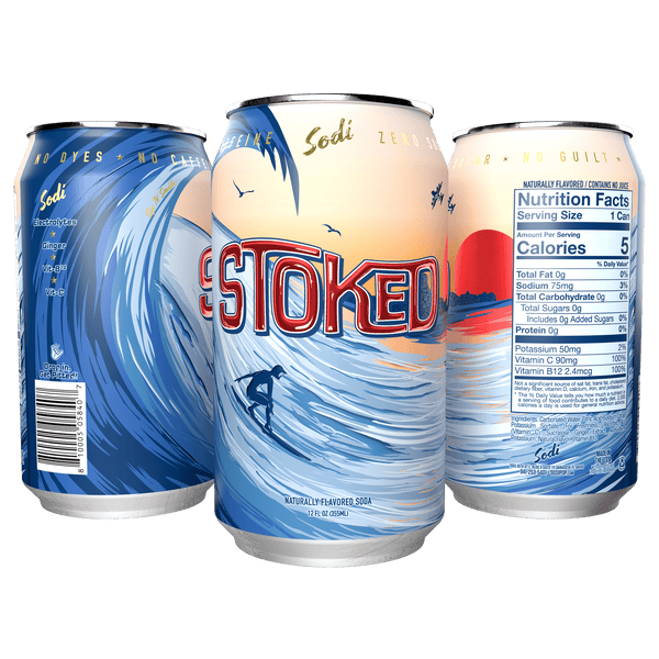 Steel Supplements Supplement Stoked Case of 12 Cans Sodi Pop - Case of 12 Cans