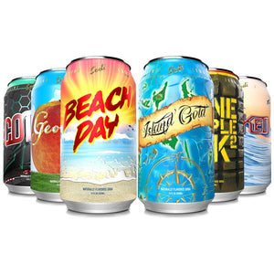 Steel Supplements Supplement Variety Pack- (Beach Day/Stoked/Corsa/Island Gold/Georgia/Pineapple|MK2) Sodi Pop - Case of 12 Cans