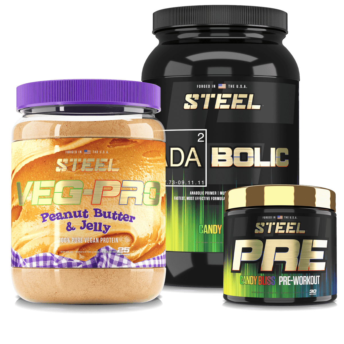 Steel Supplements Stack Candy Bliss / Candy Bliss / Peanut Butter &amp; Jelly STARTER STACK