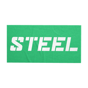 Steel Supplements Accessories White STEEL on Green STEEL Beach Towels