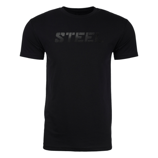 The Steel Supplements Apparel Steel Black on Black Performance T-Shirt