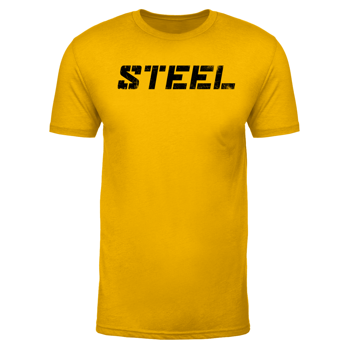 Steel Supplements Apparel Small STEEL Black on GOLD Performance T-Shirt