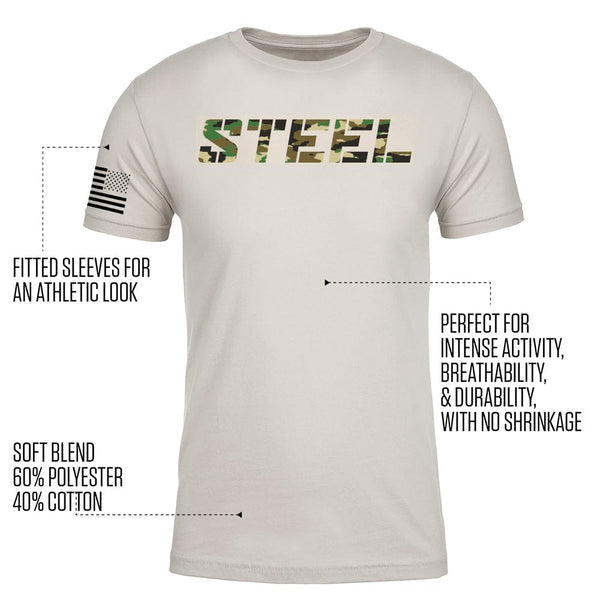 Steel Supplements Apparel STEEL SAND CAMO PERFORMANCE T-SHIRT
