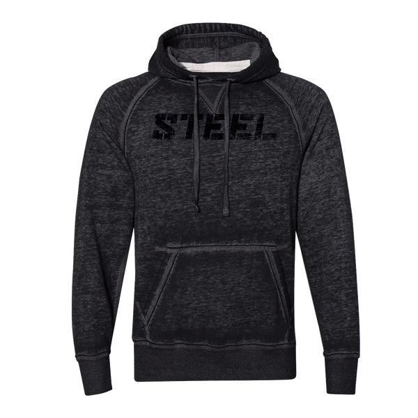 Steel Supplements Apparel S / Black Steel Vintage Black Fleece Hoodie
