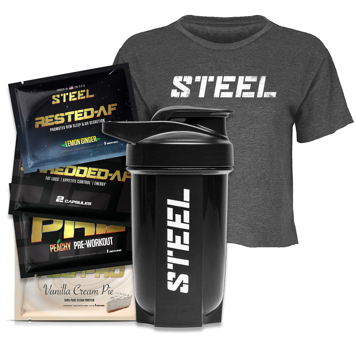 Pre-Workout Bundle with Sweat Mop - Steel Supplements