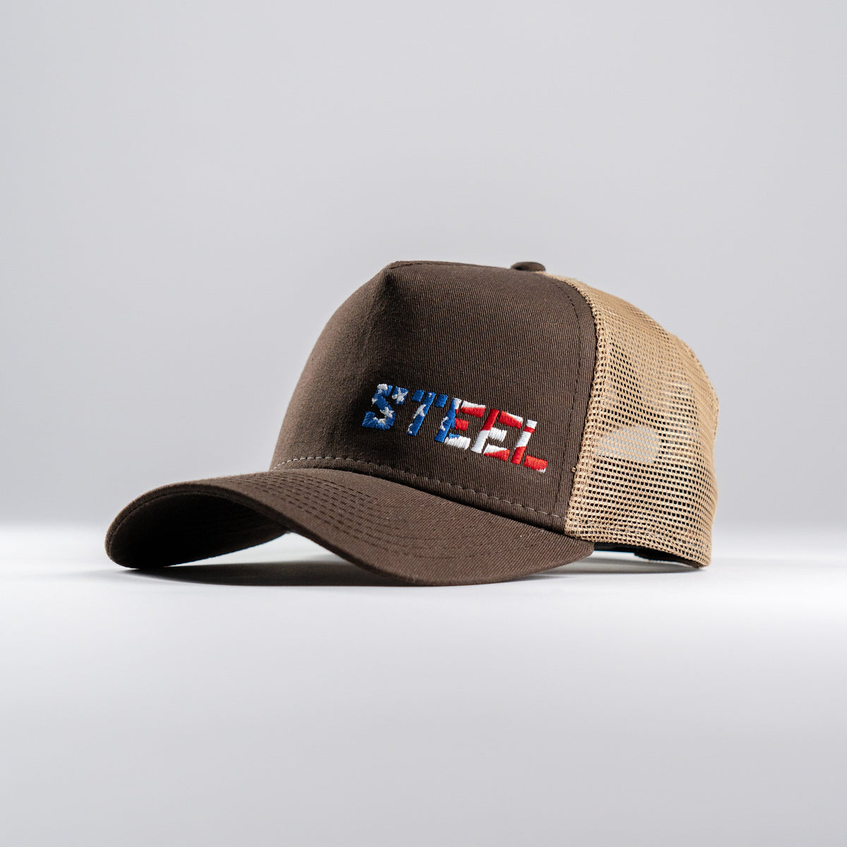 The Steel Supplements Hat Desert Trucker (American Flag Edition)