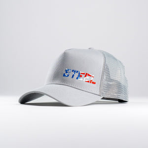The Steel Supplements Hat Lunar Trucker (American Flag Edition)