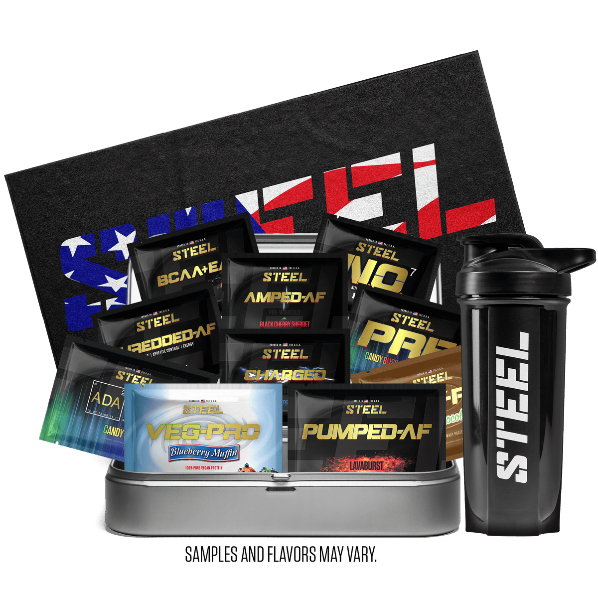 Steel Supplements Accessories - Gift Try the Line + Shaker + SweatMop