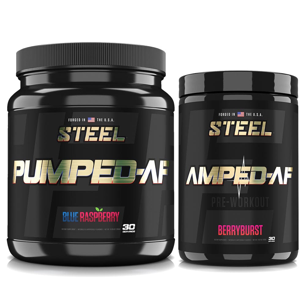 The Steel Supplements Stack Berryburst / Blue Raspberry ULTIMATE PRE-WORKOUT STACK