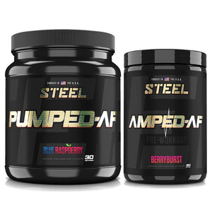 The Steel Supplements Stack Berryburst / Blue Raspberry ULTIMATE PRE-WORKOUT STACK