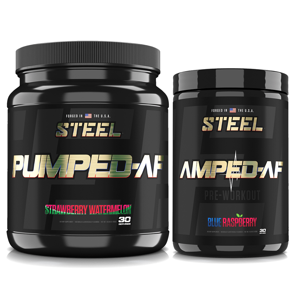 The Steel Supplements Stack Blue Raspberry / Strawberry Watermelon ULTIMATE PRE-WORKOUT STACK