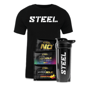 Steel Supplements L / White STEEL on Black Ultimate Pump Bundle