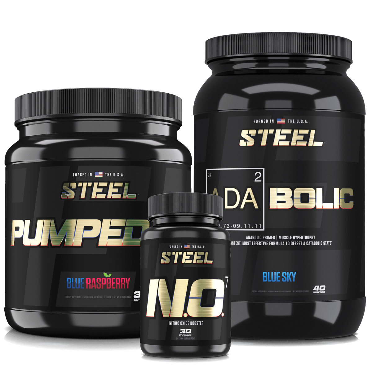 Steel Supplements Stack Blue Sky / Strawberry Watermelon Ultimate Pump...