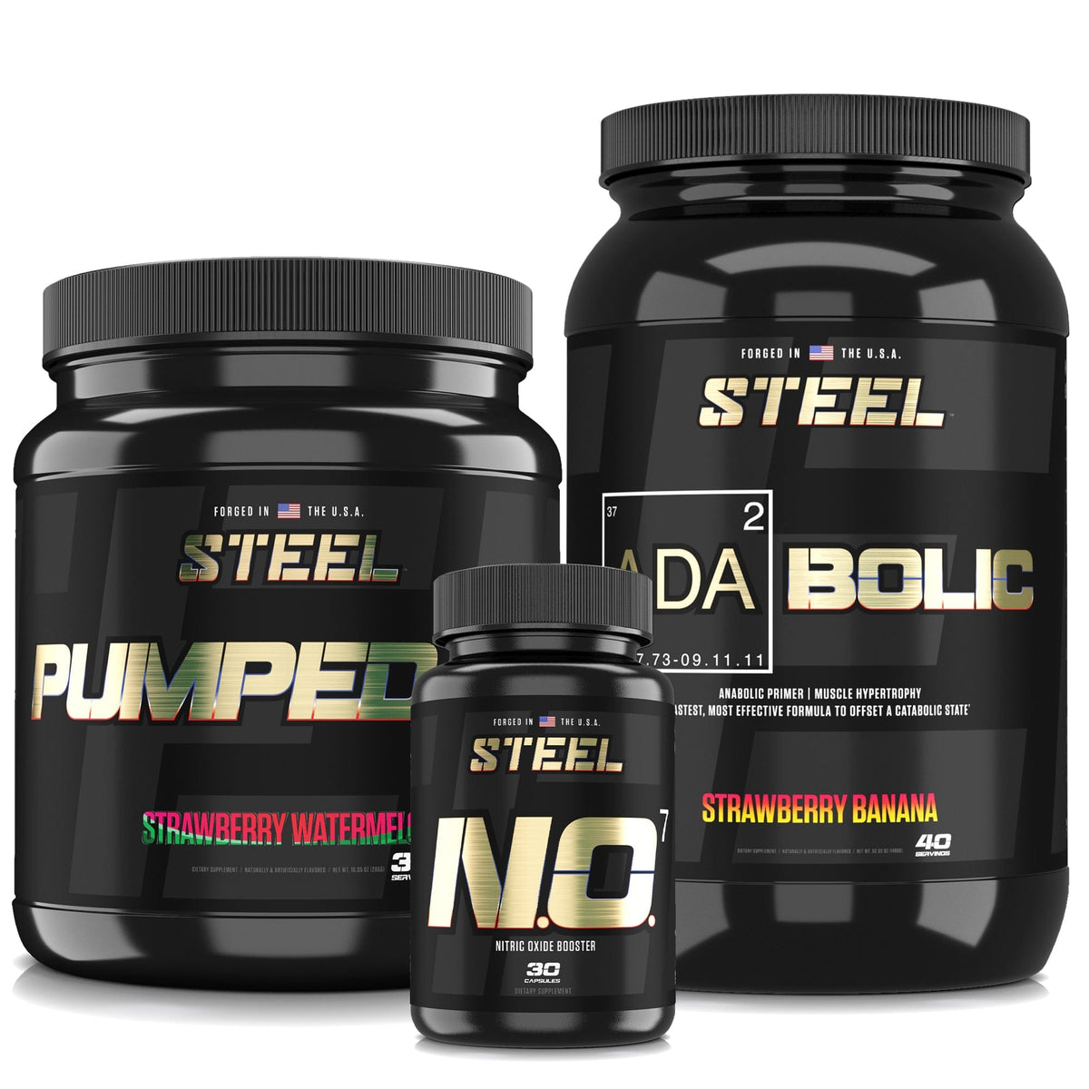 Steel Supplements Stack Strawberry Banana / Strawberry Watermelon Ultimate Pump Stack