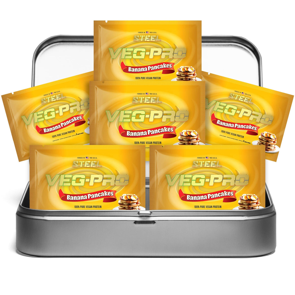 The Steel Supplements Sample Banana Pancakes / Travel Kit (6 Samples) Veg-Pro Sample Packets