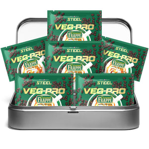 The Steel Supplements Sample Caramel Frappe / Travel Kit (6 Samples) Veg-Pro Sample Packets
