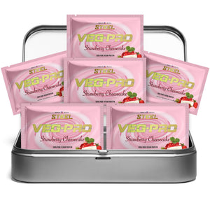 The Steel Supplements Sample Strawberry Cheesecake / Travel Kit (6 Samples) Veg-Pro Sample Packets