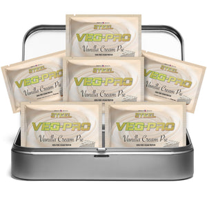 The Steel Supplements Sample Vanilla Cream Pie / Travel Kit (6 Samples) Veg-Pro Sample Packets