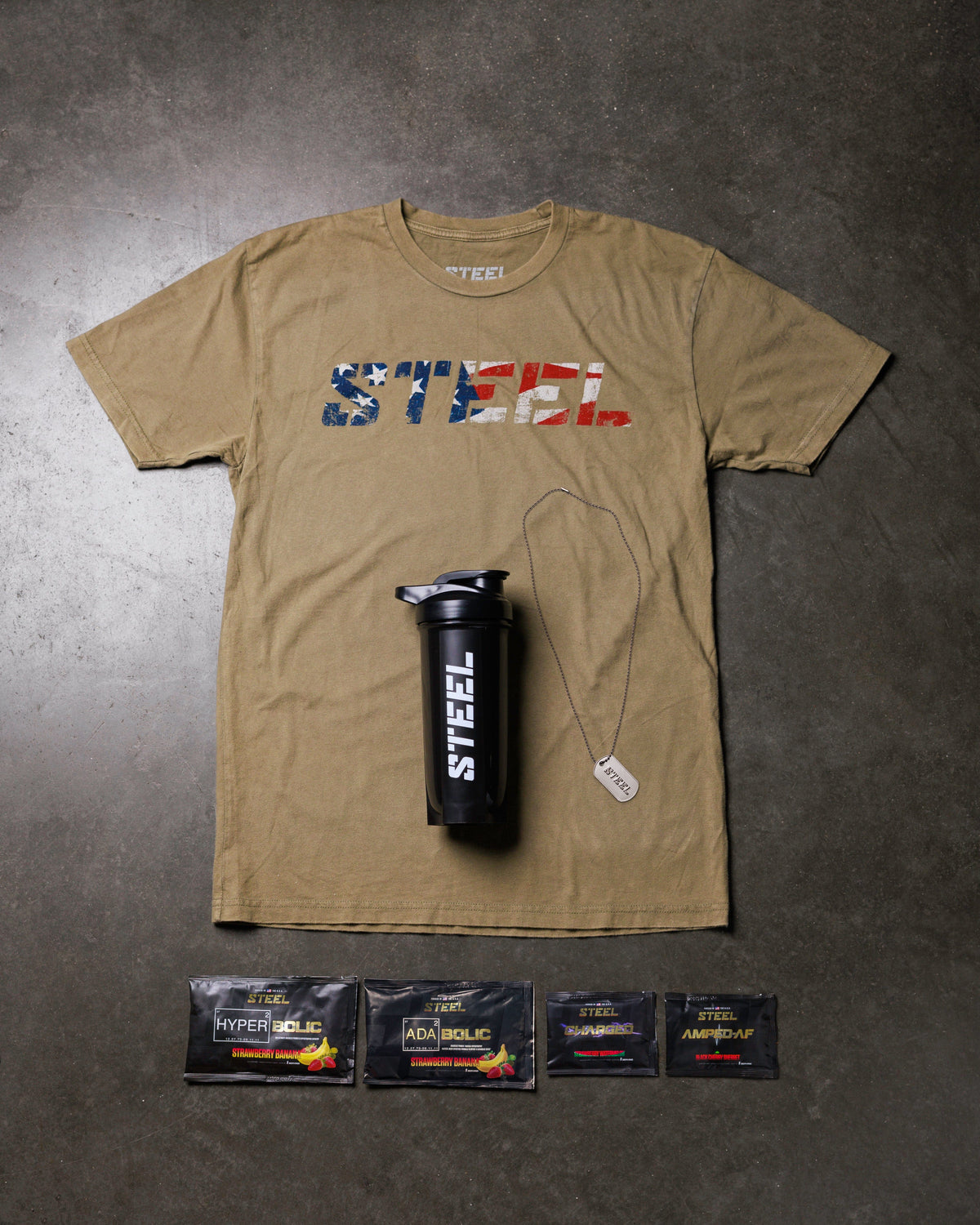 Steel Supplements Promo Large - Coyote Brown Freedom / Black...