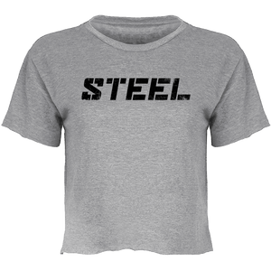 Steel Supplements Apparel Black on Grey / XS Women's Everyday Crop