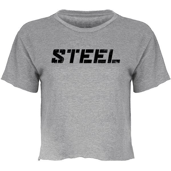 Steel Supplements Apparel Black on Grey / XS Women's Everyday Crop