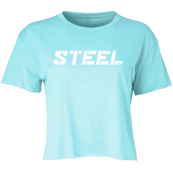 Steel Supplements Apparel White on Ice Blue / XS Women's Everyday Crop