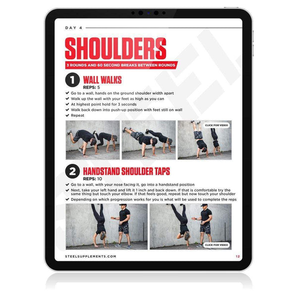 Steel Supplements Ebook 7 Day Body Weight Home Workout