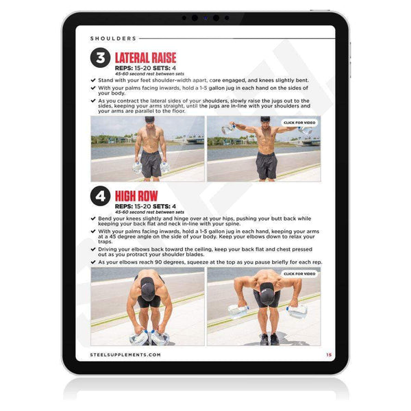 Steel Supplements Ebook 7 Day Weighted Home Workout