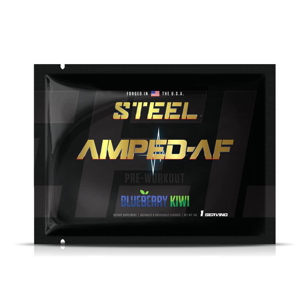 Steel Supplements Sample Blueberry Kiwi / 1 Serving Amped-AF Sample...