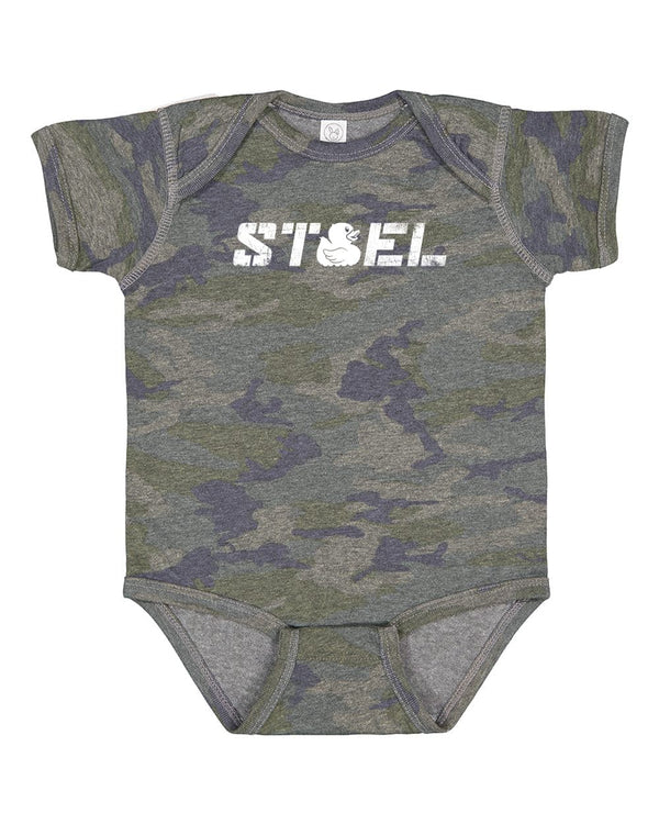 Steel Supplements Vintage Camo / NB Baby Onesies