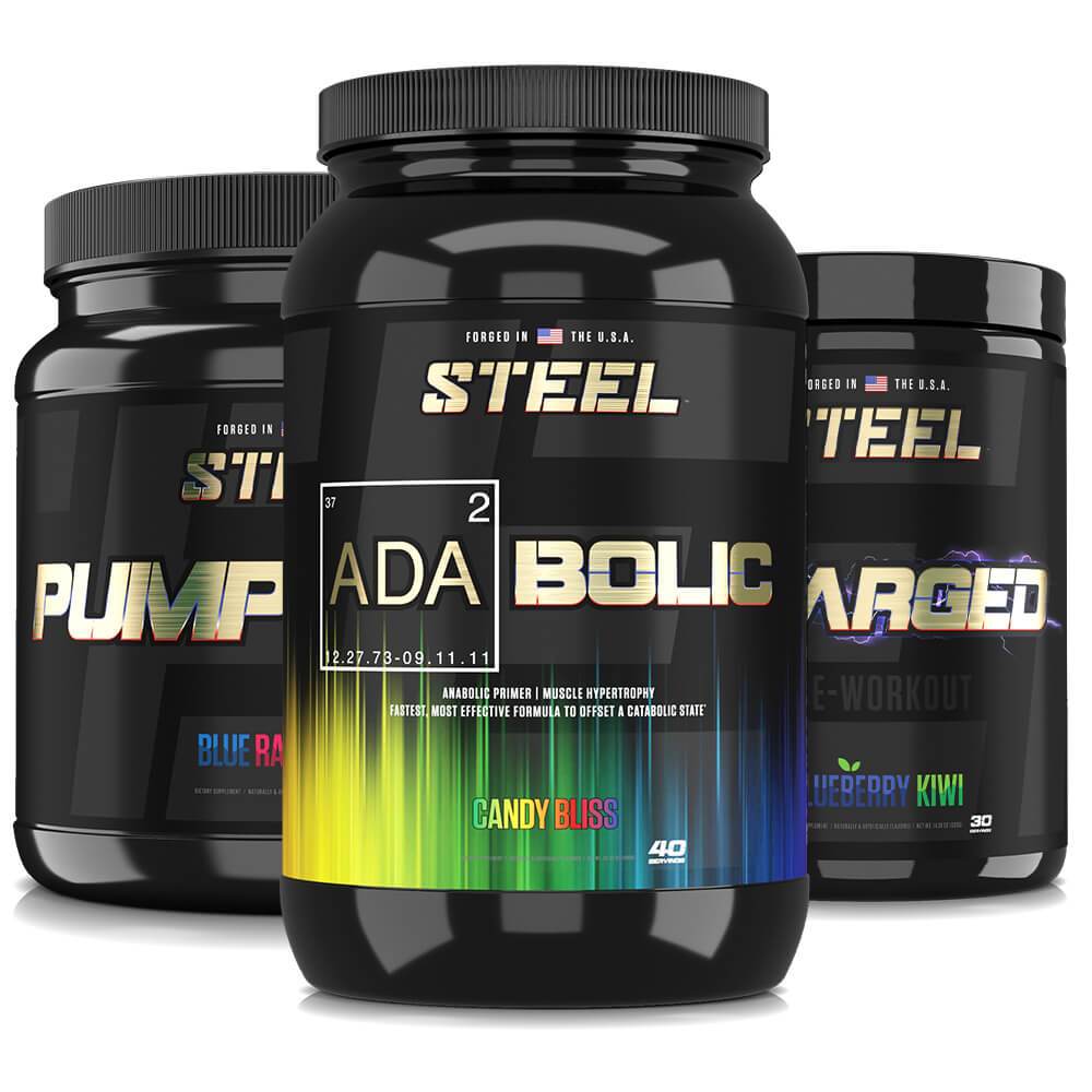 Steel Supplements Stack Candy Bliss / Blueberry Kiwi / Blue Raspberry ELITE PRE-WORKOUT STACK