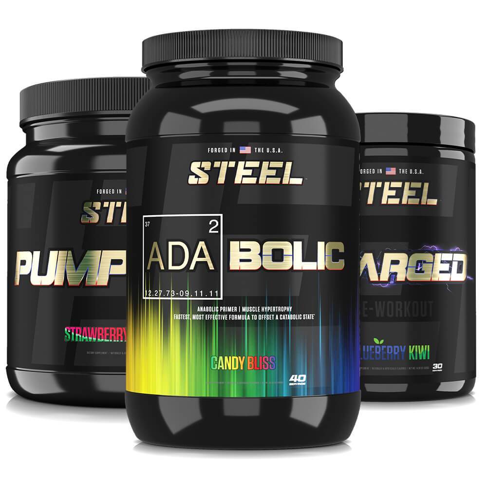 Steel Supplements Stack Candy Bliss / Blueberry Kiwi / Strawberry Watermelon ELITE PRE-WORKOUT STACK