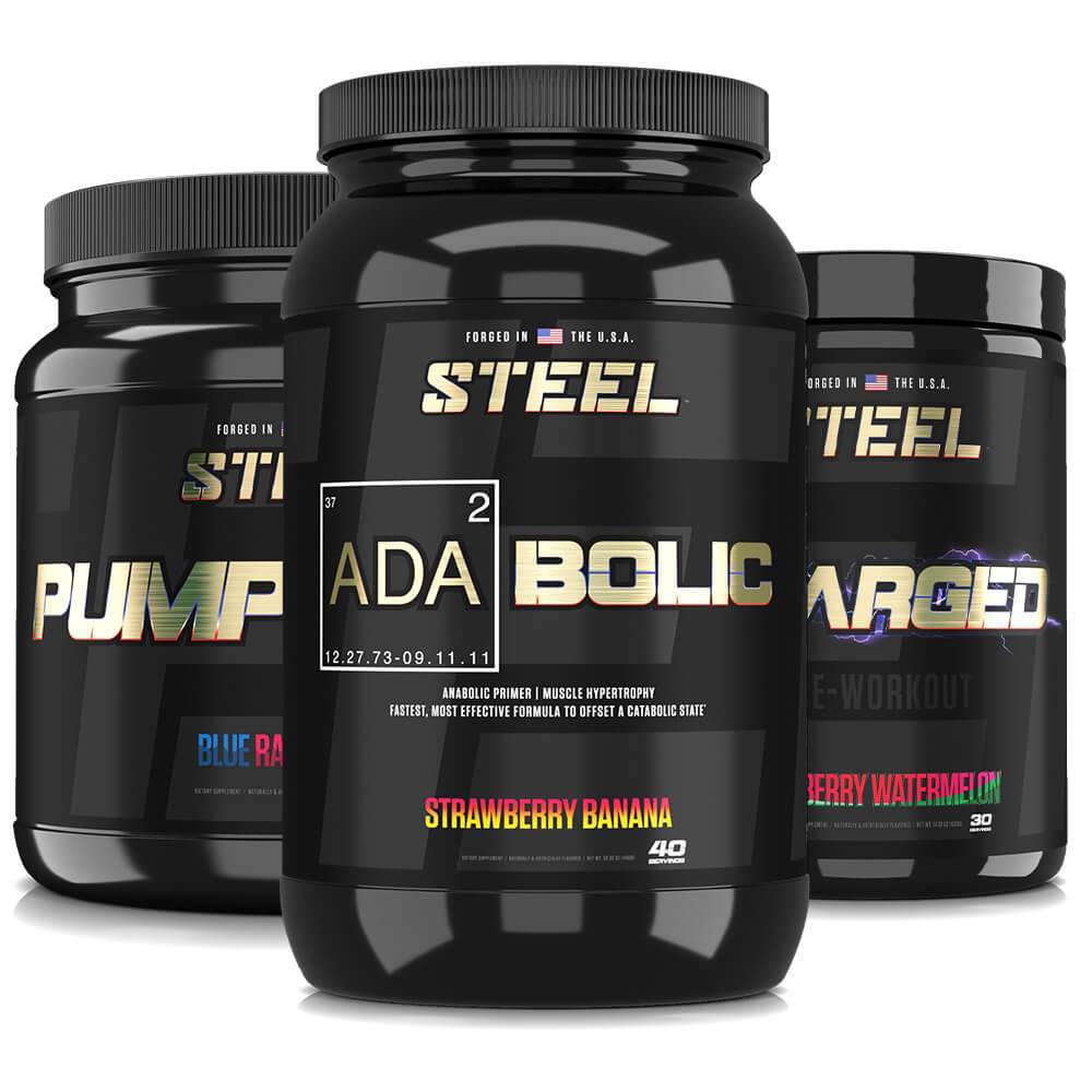 Steel Supplements Stack Strawberry Banana / Strawberry Watermelon / Blue...
