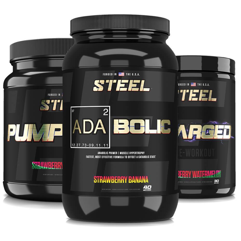 Steel Supplements Stack Strawberry Banana / Strawberry Watermelon / Strawberry Watermelon ELITE PRE-WORKOUT STACK