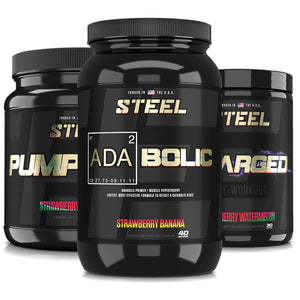 Steel Supplements Stack Strawberry Banana / Strawberry Watermelon / Strawberry Watermelon ELITE PRE-WORKOUT STACK