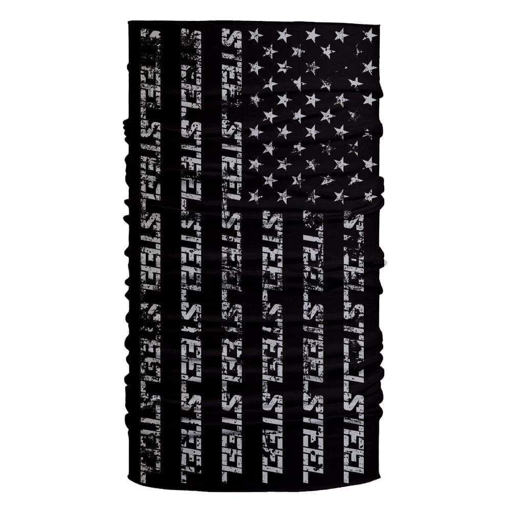 Steel Supplements Accessories Black with Distressed White Flag Face Buff