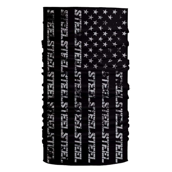 Steel Supplements Accessories Black with Distressed White Flag Face Buff