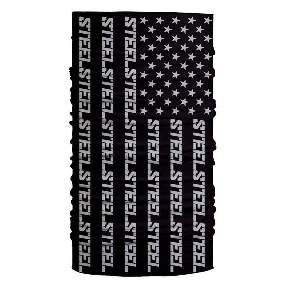 Steel Supplements Accessories Black with Solid Gray Flag Face Buff