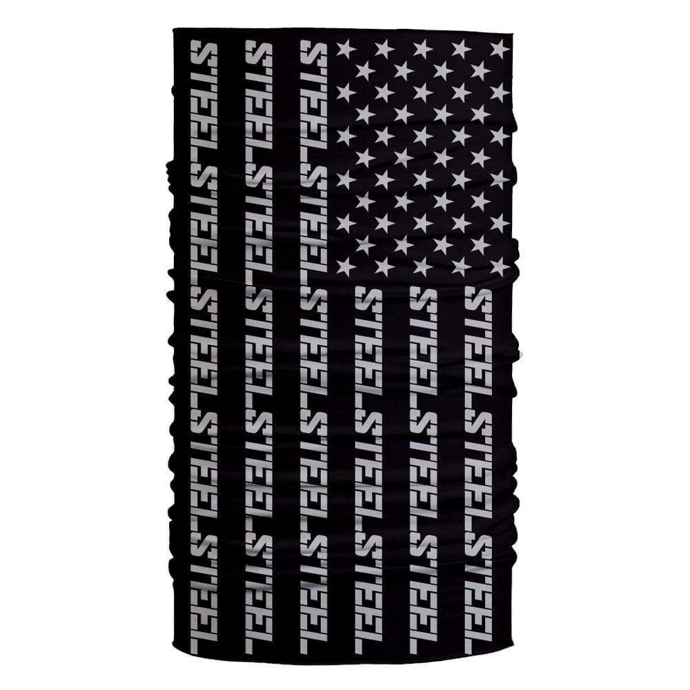 Steel Supplements Accessories Black with Solid Gray Flag Face Buff