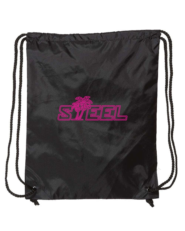 Steel Supplements Pink Miami Lights STEEL Drawstring Bag