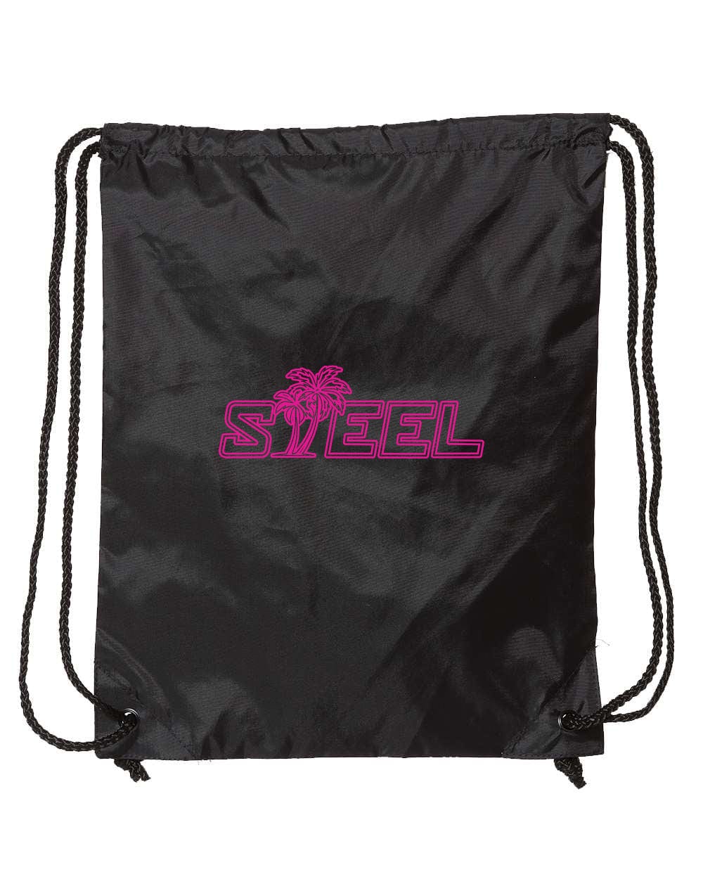 Steel Supplements Pink Miami Lights STEEL Drawstring Bag