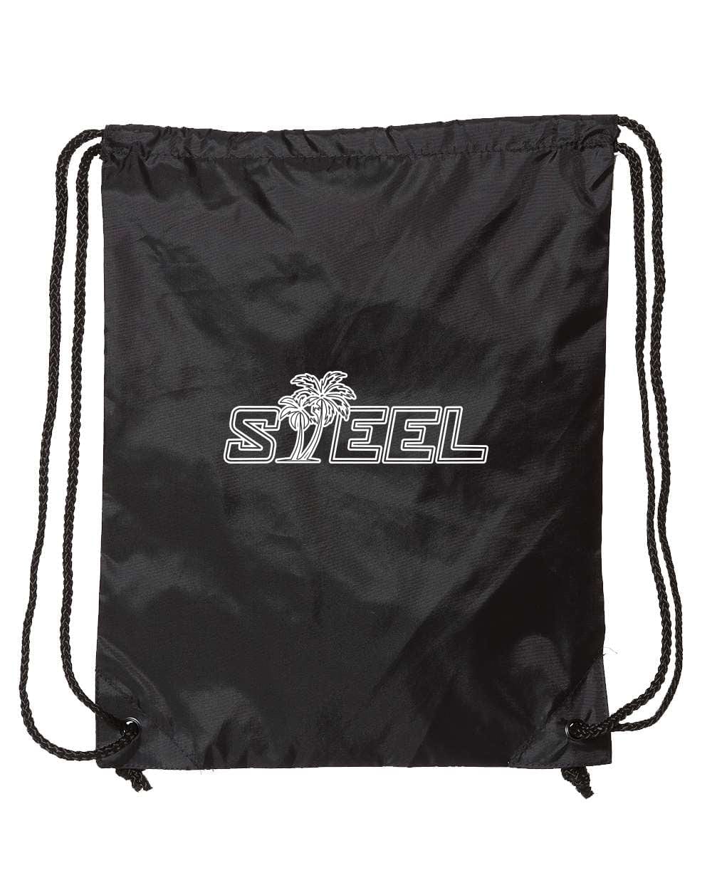 Steel Supplements White Miami Lights STEEL Drawstring Bag