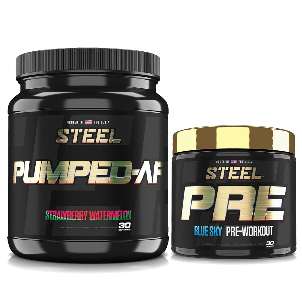Steel Supplements Strawberry Watermelon / Blue Sky Pre &amp; Pumped Stack