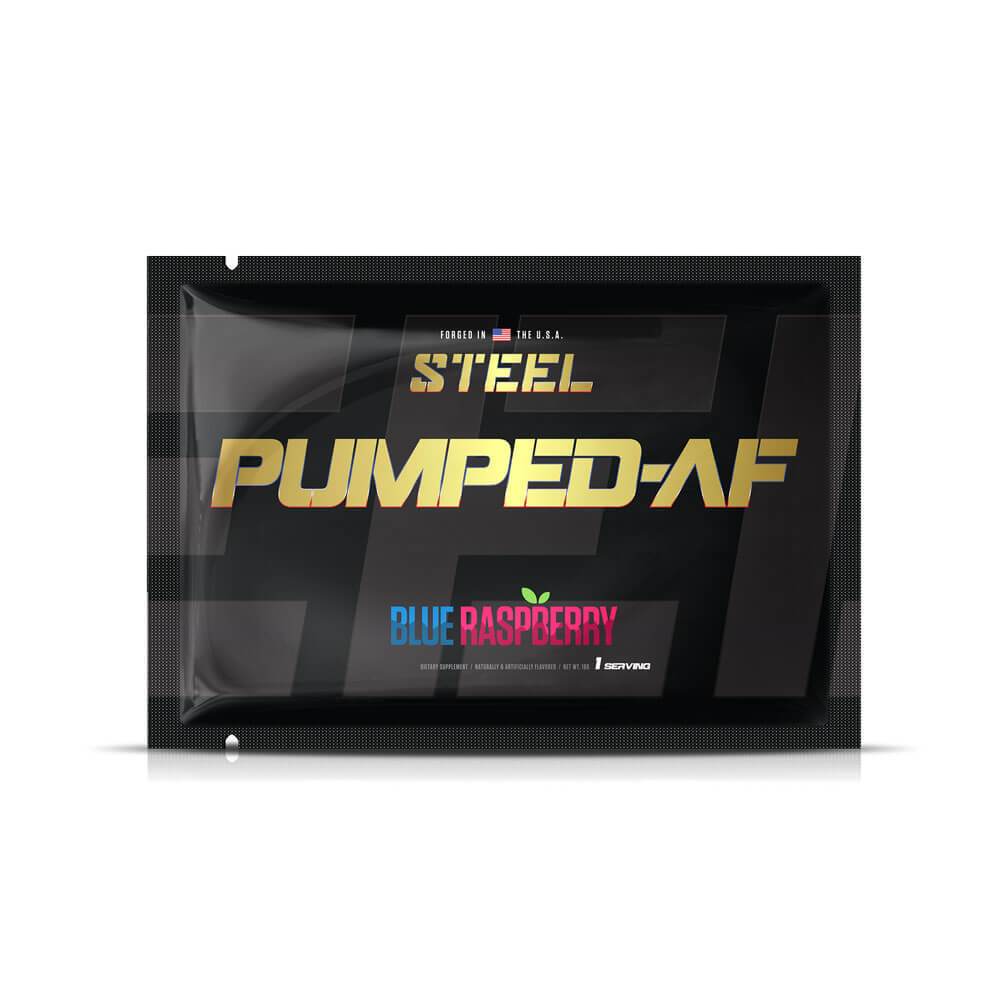 The Steel Supplements Supplement Blue Raspberry / 1 Serving PUMPED-AF...