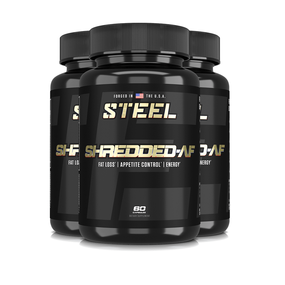 The Steel Supplements Fat Burner SHREDDED-AF (3 Bottles)