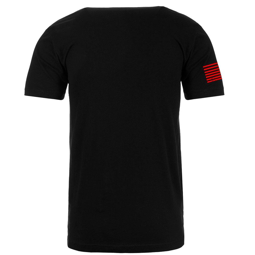 Steel Supplements Apparel STEEL RED on BLACK PERFORMANCE T-SHIRT