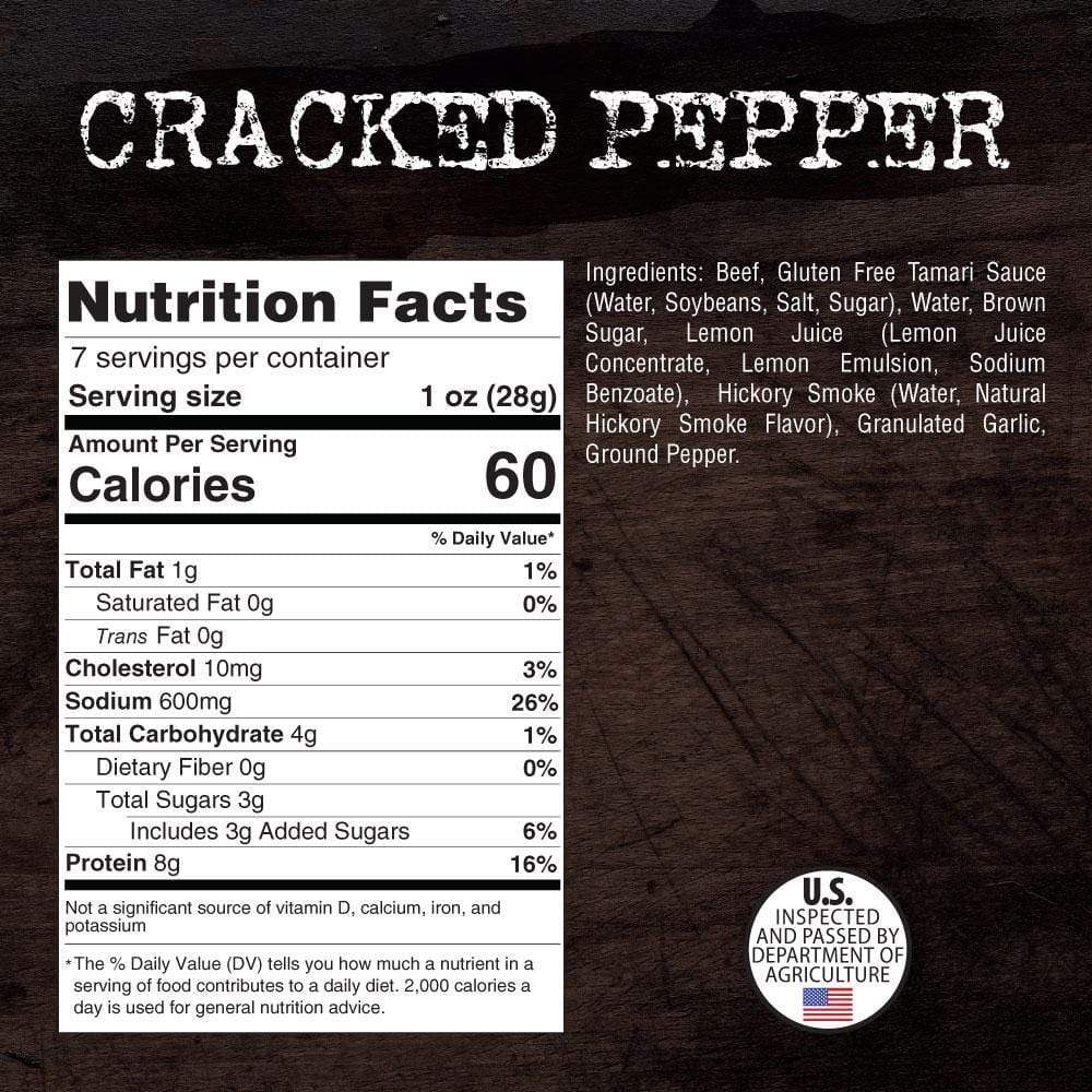 Steel Supplements Steel Smokehouse Brisket Beef Jerky