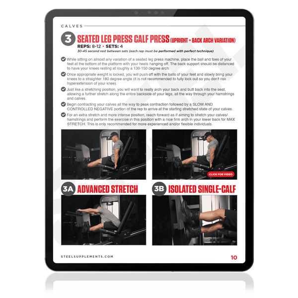 Steel Supplements Ebook The Massive Calves & Hamstrings Ebook