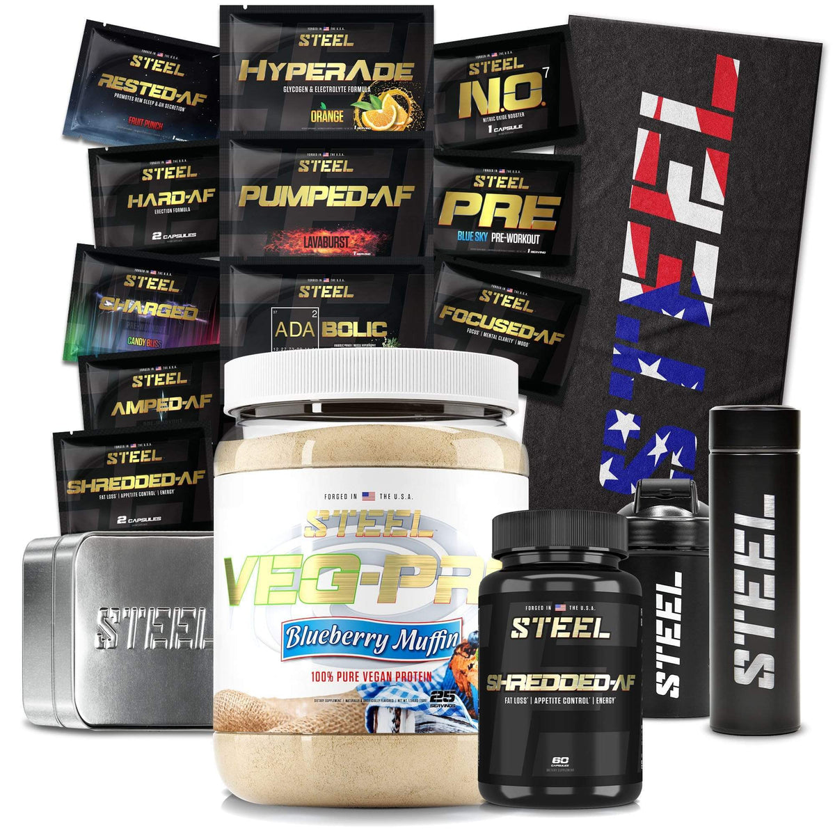 Steel Supplements Promo Supplements Blueberry Muffin Tone Up Shred Up